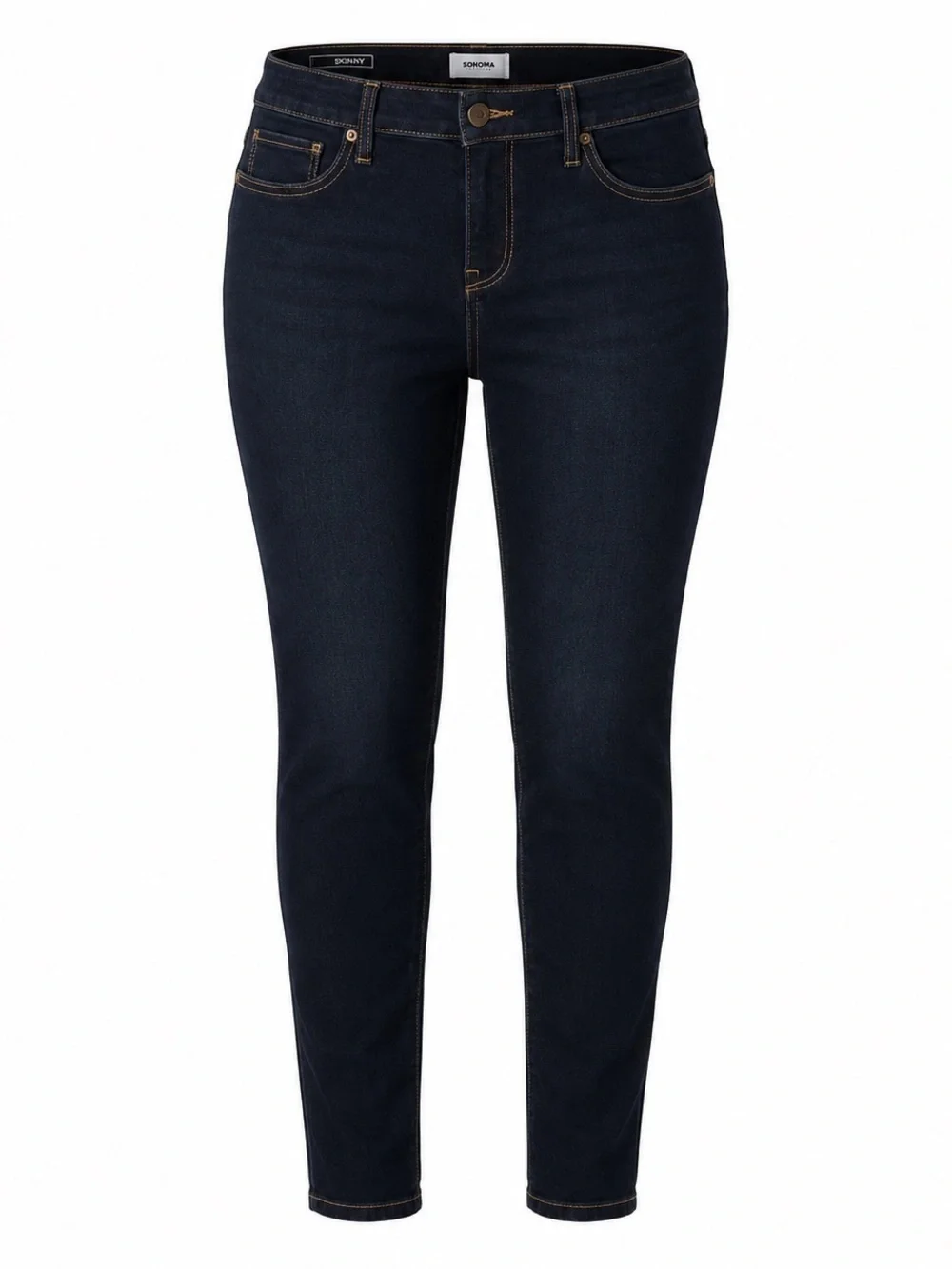 NWT Sonoma Skinny Jeans Women’s Size 6 Long Mid Rise Dark Wash Stretch